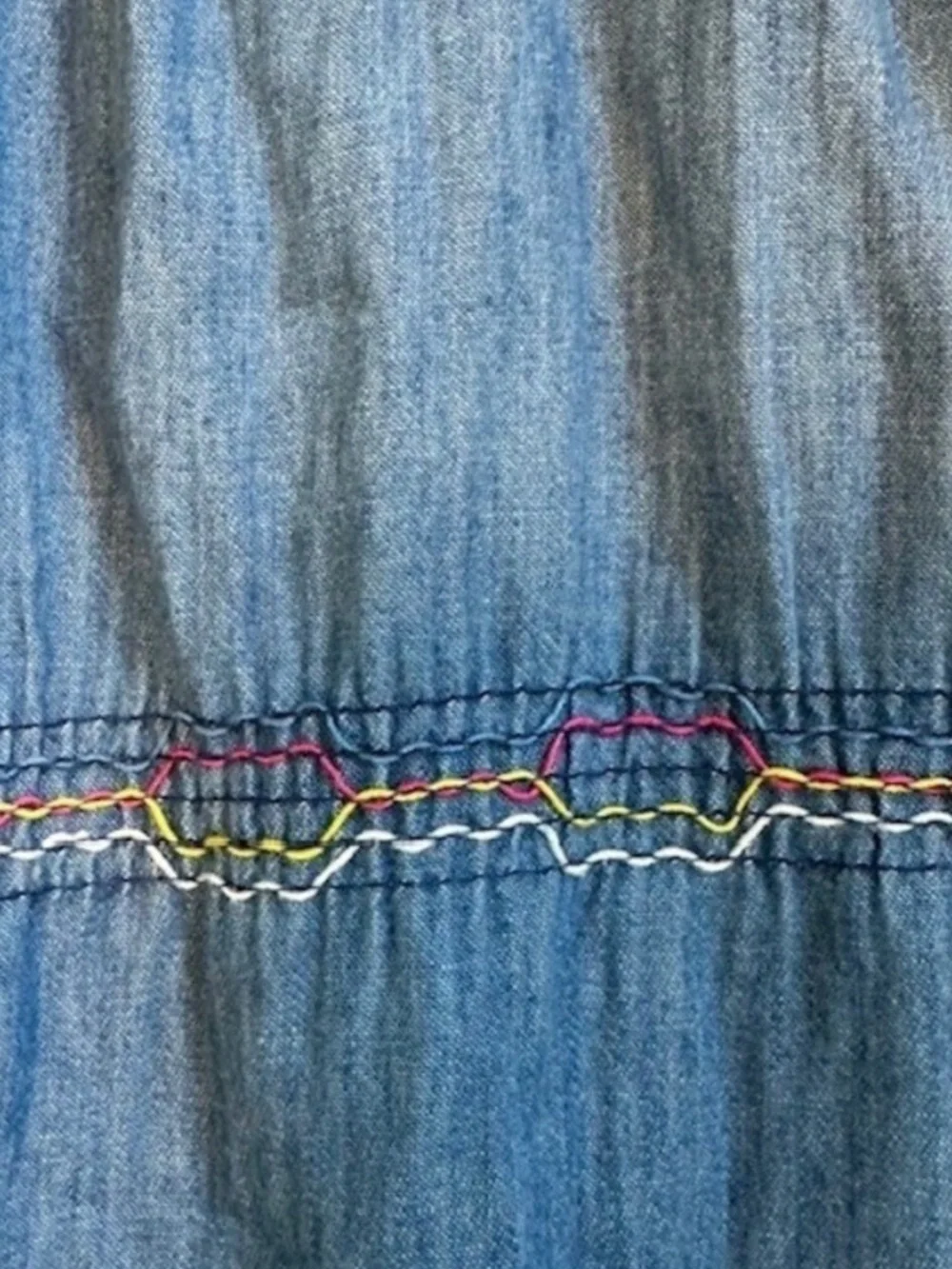 Anthropologie Lapis Tiered Denim Maxi Dress Large - Picture 9 of 14
